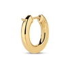 Roberto Coin Perfect Hoop Rounded Oval Earrings in 18K Yellow Gold, Classic size (angled view)