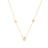 Three Station Alternating Bezel Necklace | Diamond