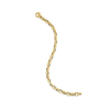 Roberto Coin Designer Gold Almond Link Chain Bracelet in 18K Yellow Gold, 7 inches (side view)