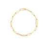 DESIGNER GOLD ALTERNATING SIZE PAPERCLIP LINK BRACLET