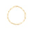 DESIGNER GOLD ALTERNATING SIZE PAPERCLIP LINK BRACLET