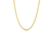DESIGNER GOLD FINE GAUGE SQUARE LINK 17 INCH CHAIN NECKLACE