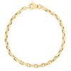 DESIGNER GOLD FINE GAUGE SQUARE LINK BRACELET