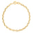 DESIGNER GOLD FINE GAUGE SQUARE LINK BRACELET