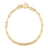 DESIGNER GOLD LONG THIN PAPERCLIP LINK CHAIN BRACELET