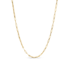 Roberto Coin Designer Gold Paperclip and Round Link Chain Necklace in 18K Yellow Gold, 17 inches (front view)