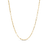 Roberto Coin Designer Gold Paperclip and Round Link Chain Necklace in 18K Yellow Gold, 17 inches (front view)