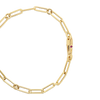 Roberto Coin Designer Gold Paperclip and Round Link Chain Bracelet in 18K Yellow Gold, 7 inches (clasp detail)