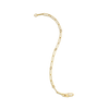 Roberto Coin Designer Gold Paperclip and Round Link Chain Bracelet in 18K Yellow Gold, 7 inches (side view)