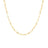 DESIGNER GOLD PAPERCLIP AND ROUND LINK 17 INCH CHAIN NECKLACE