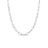 DESIGNER GOLD ALTERNATING POLISHED AND FLUTED PAPERCLIP LINK 17 INCH CHAIN NECKLACE