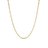 Roberto Coin Designer Gold Alternating Paperclip Link Chain Necklace in 18K Yellow Gold, 17 inches – Polished, Fluted (front view)