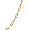 Roberto Coin Designer Gold Alternating Paperclip Link Chain Necklace in 18K Yellow Gold, 17 inches – Polished, Fluted (close-up)