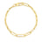 DESIGNER GOLD PAPERCLIP LINK CHAIN BRACELET