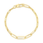 Roberto Coin Designer Gold Paperclip Link Chain Bracelet in 18K Yellow Gold (top view)