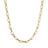 DESIGNER GOLD ALTERNATING FLUTED AND RIDGED RECTANGULAR LINK CHAIN BRACELET