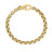DESIGNER GOLD RIDGED ROUND LINK CHAIN BRACELET
