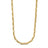 DESIGNER GOLD CHAIN ALTERNATING FLUTED AND RIDGED RECTANGULAR LINK CHAIN NECKLACE