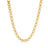 DESIGNER GOLD FLATTENED AND RIDGED LINK CHAIN NECKLACE