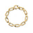 Yellow gold chain bracelet on a white background