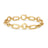 DESIGNER GOLD MIXED LINK CHAIN BRACELET