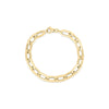 DESIGNER GOLD HEAVY GAUGE PAPERCLIP LINK BRACELET
