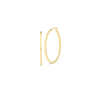 18k Large Gold Oval Hoop Earrings