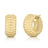 DESINGER GOLD WIDE TEXTURED HUGGIE EARRINGS
