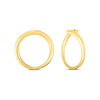 DESIGNER GOLD CONTOURED ROUND HOOP EARRINGS