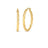 The DESIGNER GOLD TWISTED HOOP EARRINGS by Roberto Coin are shown upright on a white background, featuring one earring facing forward and the other displaying its elegant side profile.
