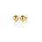 DESIGNER GOLD FACETED BALL STUD EARRINGS