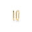 DESIGNER GOLD ROUNDED RECTANGLE HOOP EARRINGS