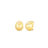 Roberto Coin DESIGNER GOLD DOMED EARRINGS: Shiny, rounded 18K yellow gold studs with a smooth, polished finish. Shown against a white background; one earring faces forward, the other displays its side and post.