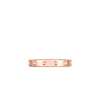 The Roberto Coin POIS MOI BAND RING is an 18K rose gold band with evenly spaced round screw motifs and a minimalist design, shown against a plain white background.