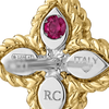 Roberto Coin Princess Flower Flower Stud Earrings in 18K Yellow Gold, Small size – Diamond (back view)