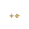 PRINCESS FLOWER SMALL DIAMOND STUD EARRINGS