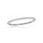 White gold bangle bracelet with diamonds on a white background