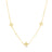 Classic Flower Three Station Necklace | Diamond