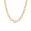 DESIGNER GOLD OVAL LINK CHARM NECKLACE