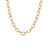 DESIGNER GOLD OVAL LINK CHARM NECKLACE