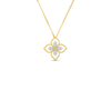 GOLD PRINCIPESSA LARGE DIAMOND FLOWER NECKLACE