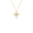 GOLD PRINCIPESSA LARGE DIAMOND FLOWER NECKLACE