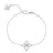 Roberto Coin Princess Flower Classic Open Frame Flower Bracelet in 18K White Gold – Diamond (front view)