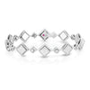 PALAZZO DUCALE DIAMOND AND SATIN FINISH ALTERNATING SQUARE BRACELET