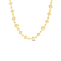The Roberto Coin PALAZZO DUCALE DIAMOND ACCENT SATIN COLLAR is a gold necklace with geometric square links, each set with white diamonds, creating a symmetrical satin collar design.