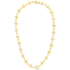 The PALAZZO DUCALE DIAMOND ACCENT SATIN COLLAR by Roberto Coin features a geometric pattern of diamond-shaped links, some set with white diamonds, for an elegant and sophisticated gold necklace design.
