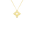 PETITE VENETIAN PRINCESS DIAMOND AND SATIN FINISH MEDIUM FLOWER NECKLACE