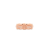 The Roberto Coin OPERA DIAMOND ACCENT RING features an 18K rose gold band with a textured, woven design and rows of sparkling diamond accents set in rectangular segments, shown against a plain white background.