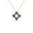 PETITE VENETIAN BLACK AND WHITE DIAMOND FLOWER NECKLACE