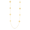 VENETIAN PRINCESS ALTERNATING DIAMOND FLOWERS STATION LONG NECKLACE